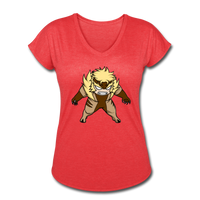 Character #18 Women's Tri-Blend V-Neck T-Shirt - heather red