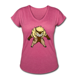 Character #18 Women's Tri-Blend V-Neck T-Shirt - heather raspberry