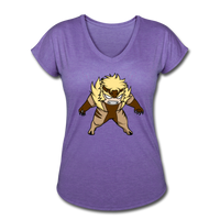 Character #18 Women's Tri-Blend V-Neck T-Shirt - purple heather