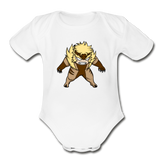 Character #18 Organic Short Sleeve Baby Bodysuit - white