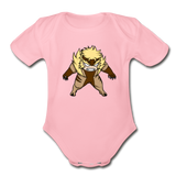 Character #18 Organic Short Sleeve Baby Bodysuit - light pink