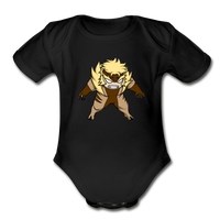 Character #18 Organic Short Sleeve Baby Bodysuit - black