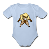 Character #18 Organic Short Sleeve Baby Bodysuit - sky