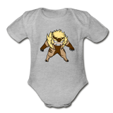 Character #18 Organic Short Sleeve Baby Bodysuit - heather gray