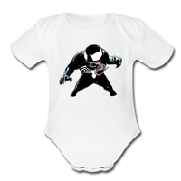 Character #19 Organic Short Sleeve Baby Bodysuit - white