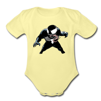 Character #19 Organic Short Sleeve Baby Bodysuit - washed yellow