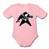 Character #19 Organic Short Sleeve Baby Bodysuit - light pink