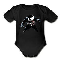 Character #19 Organic Short Sleeve Baby Bodysuit - black