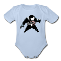 Character #19 Organic Short Sleeve Baby Bodysuit - sky