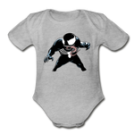 Character #19 Organic Short Sleeve Baby Bodysuit - heather gray