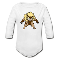 Character #18 Organic Long Sleeve Baby Bodysuit - white