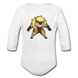 Character #18 Organic Long Sleeve Baby Bodysuit - white