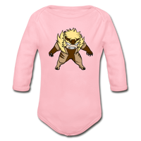 Character #18 Organic Long Sleeve Baby Bodysuit - light pink