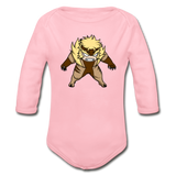 Character #18 Organic Long Sleeve Baby Bodysuit - light pink