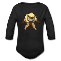 Character #18 Organic Long Sleeve Baby Bodysuit - black