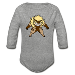Character #18 Organic Long Sleeve Baby Bodysuit - heather gray