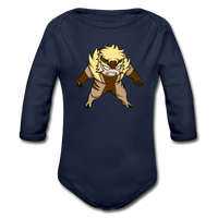 Character #18 Organic Long Sleeve Baby Bodysuit - dark navy