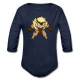 Character #18 Organic Long Sleeve Baby Bodysuit - dark navy