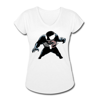 Character #19 Women's Tri-Blend V-Neck T-Shirt - white