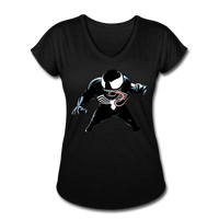 Character #19 Women's Tri-Blend V-Neck T-Shirt - black