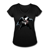 Character #19 Women's Tri-Blend V-Neck T-Shirt - black