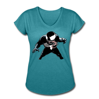 Character #19 Women's Tri-Blend V-Neck T-Shirt - heather turquoise