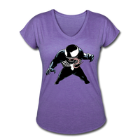 Character #19 Women's Tri-Blend V-Neck T-Shirt - purple heather