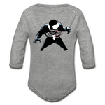 Character #19 Organic Long Sleeve Baby Bodysuit - heather gray