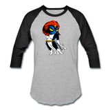 Character #20 Baseball T-Shirt - heather gray/black