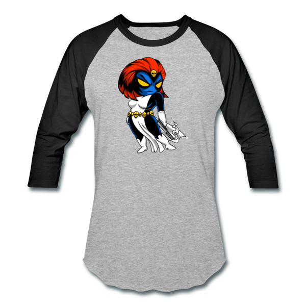 Character #20 Baseball T-Shirt - heather gray/black