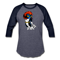 Character #20 Baseball T-Shirt - heather blue/navy