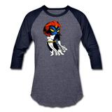 Character #20 Baseball T-Shirt - heather blue/navy