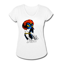 Character #20 Women's Tri-Blend V-Neck T-Shirt - white