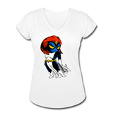 Character #20 Women's Tri-Blend V-Neck T-Shirt - white