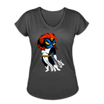 Character #20 Women's Tri-Blend V-Neck T-Shirt - deep heather
