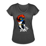 Character #20 Women's Tri-Blend V-Neck T-Shirt - deep heather
