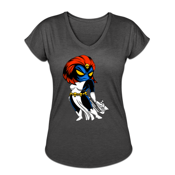 Character #20 Women's Tri-Blend V-Neck T-Shirt - deep heather