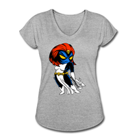 Character #20 Women's Tri-Blend V-Neck T-Shirt - heather gray