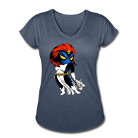 Character #20 Women's Tri-Blend V-Neck T-Shirt - navy heather
