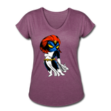 Character #20 Women's Tri-Blend V-Neck T-Shirt - heather plum