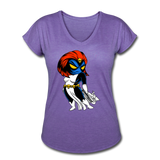 Character #20 Women's Tri-Blend V-Neck T-Shirt - purple heather
