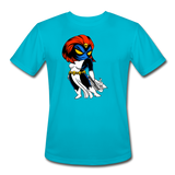 Character #20 Men’s Moisture Wicking Performance T-Shirt - turquoise