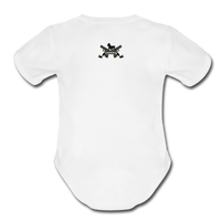 Character #20 Organic Short Sleeve Baby Bodysuit - white