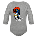 Character #20 Organic Long Sleeve Baby Bodysuit - heather gray