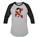 Character #21 Baseball T-Shirt - heather gray/black