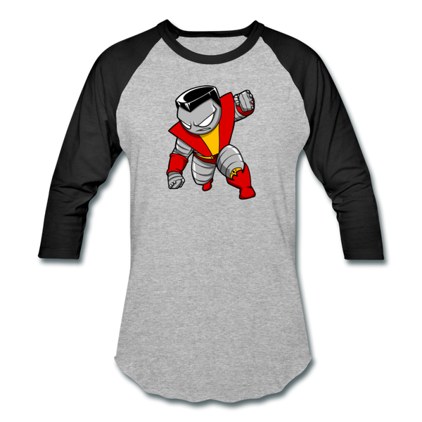 Character #21 Baseball T-Shirt - heather gray/black