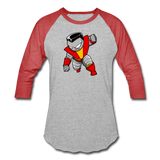 Character #21 Baseball T-Shirt - heather gray/red