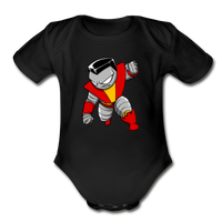 Character #21 Organic Short Sleeve Baby Bodysuit - black