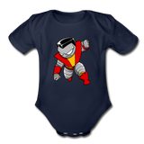 Character #21 Organic Short Sleeve Baby Bodysuit - dark navy