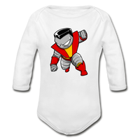 Character #21 Organic Long Sleeve Baby Bodysuit - white